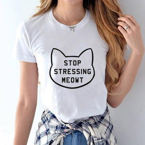 Stop Stressing MEOWT Short Sleeve Tee