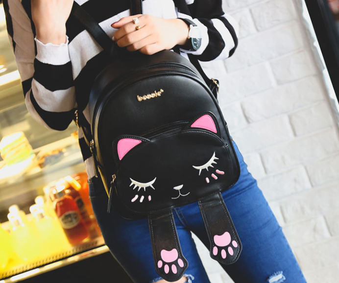 Fashionable  Playful Cat Backpack  (2 Colors)