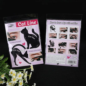 Set of 2 Professional Makeup Cat Eyeliner and Eye-shadow Stencil