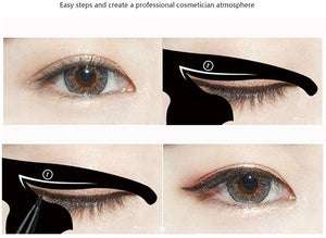 Set of 2 Professional Makeup Cat Eyeliner and Eye-shadow Stencil