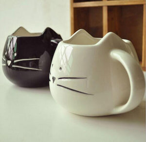 Cute Ceramic Cat Mug (2 Colors)