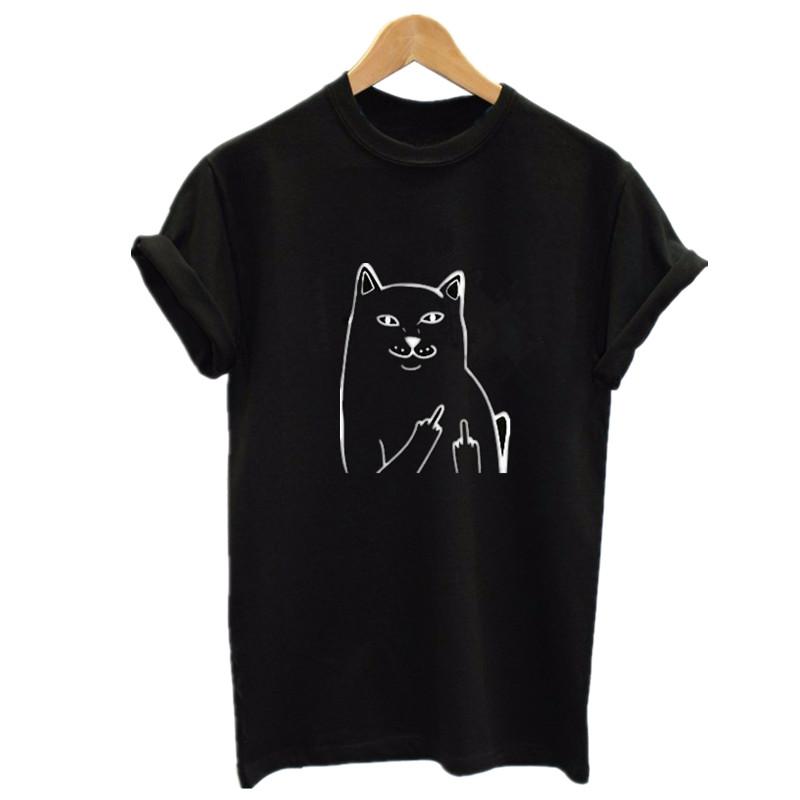 Fluff You Middle Finger Cat T-Shirt (2 Colors)