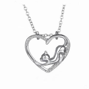 Beautiful White & Black Cat Pendant Necklaces in 8 Unique Designs