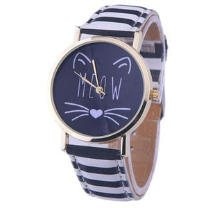 MEOW Analog Quartz  Wrist Watch (10 Colors)