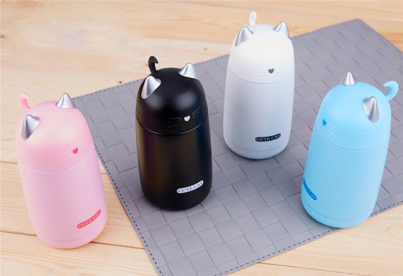 Cat Shaped Thermos 330ml  (4 Colors)