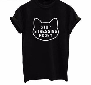 Stop Stressing MEOWT Short Sleeve Tee