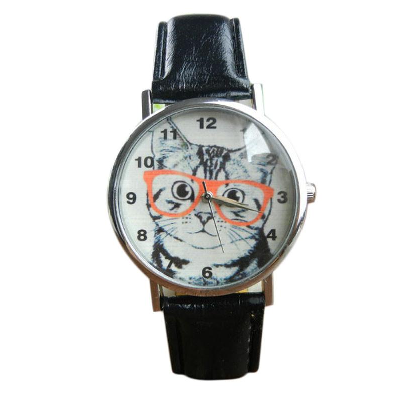 Retro Cat with Glasses Watch (4 Colors)