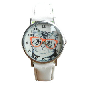 Retro Cat with Glasses Watch (4 Colors)