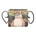 Meowna Lisa Cartoon Cat Leather Messenger Bag (4 Designs)