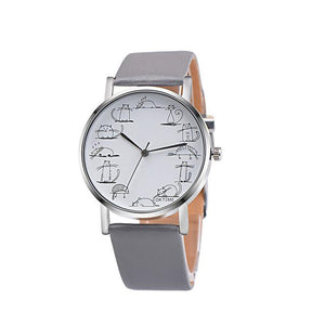 "Cat Time" Analog Alloy Quartz Wrist Watch (5 Colors)