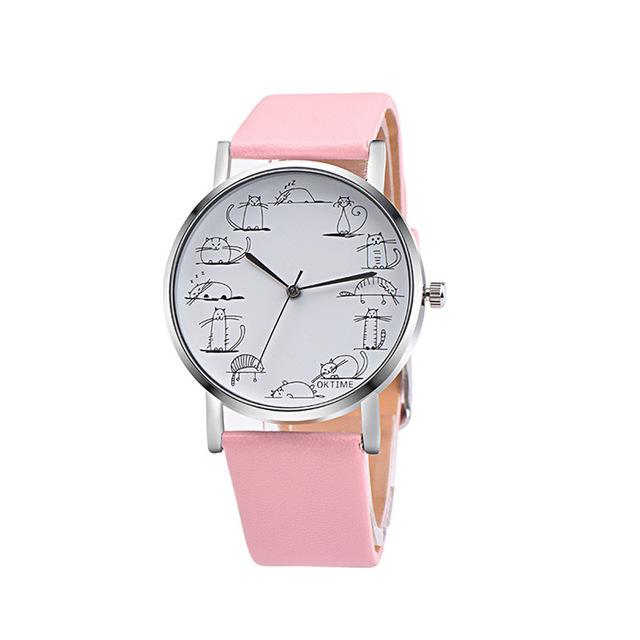 "Cat Time" Analog Alloy Quartz Wrist Watch (5 Colors)