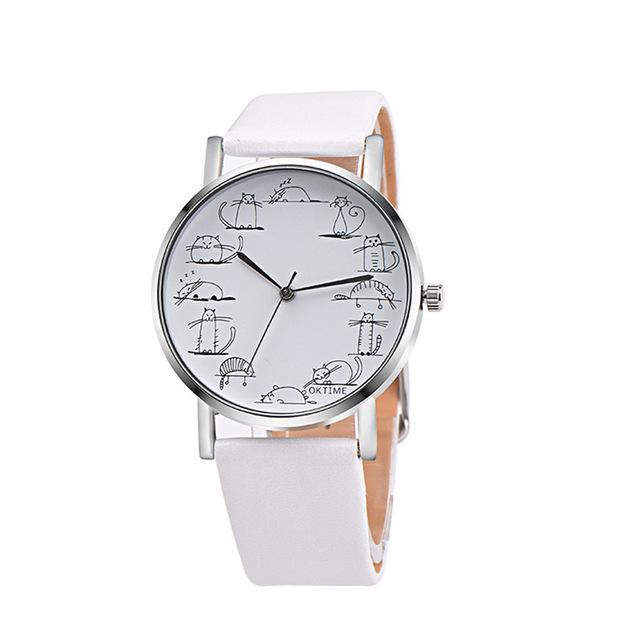 "Cat Time" Analog Alloy Quartz Wrist Watch (5 Colors)