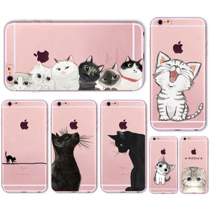Adorable Transparent Soft Silicone Cat Iphone Case (12 Designs)