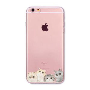 Adorable Transparent Soft Silicone Cat Iphone Case (12 Designs)