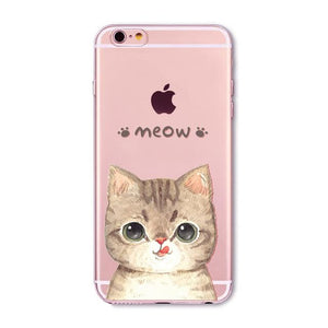 Adorable Transparent Soft Silicone Cat Iphone Case (12 Designs)