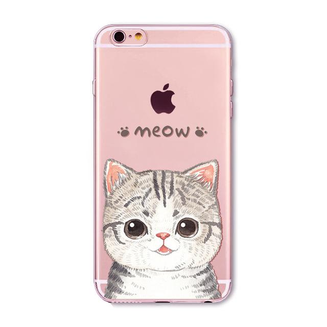 Adorable Transparent Soft Silicone Cat Iphone Case (12 Designs)