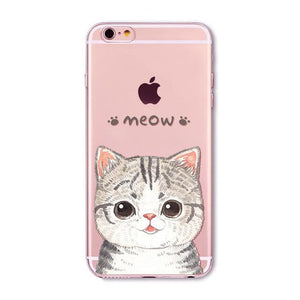 Adorable Transparent Soft Silicone Cat Iphone Case (12 Designs)