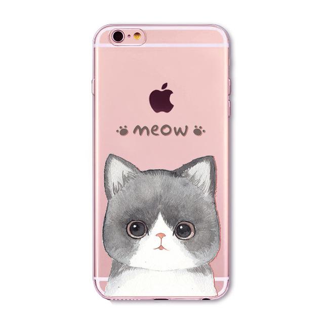 Adorable Transparent Soft Silicone Cat Iphone Case (12 Designs)