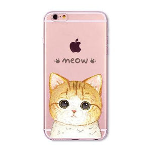 Adorable Transparent Soft Silicone Cat Iphone Case (12 Designs)