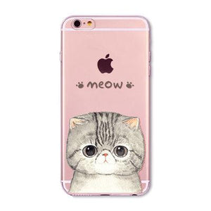 Adorable Transparent Soft Silicone Cat Iphone Case (12 Designs)