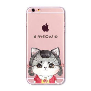 Adorable Transparent Soft Silicone Cat Iphone Case (12 Designs)