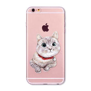 Adorable Transparent Soft Silicone Cat Iphone Case (12 Designs)