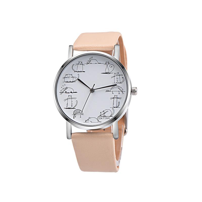 "Cat Time" Analog Alloy Quartz Wrist Watch (5 Colors)