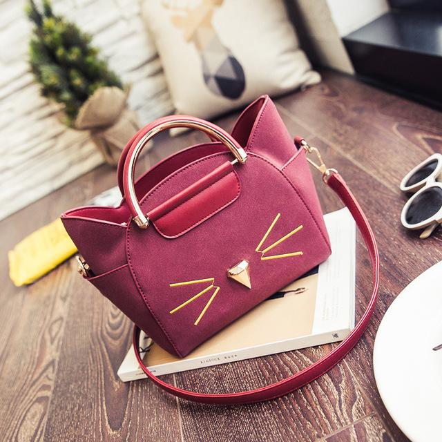 Cat Shaped Whiskers Shoulder Bag (4 Colors)