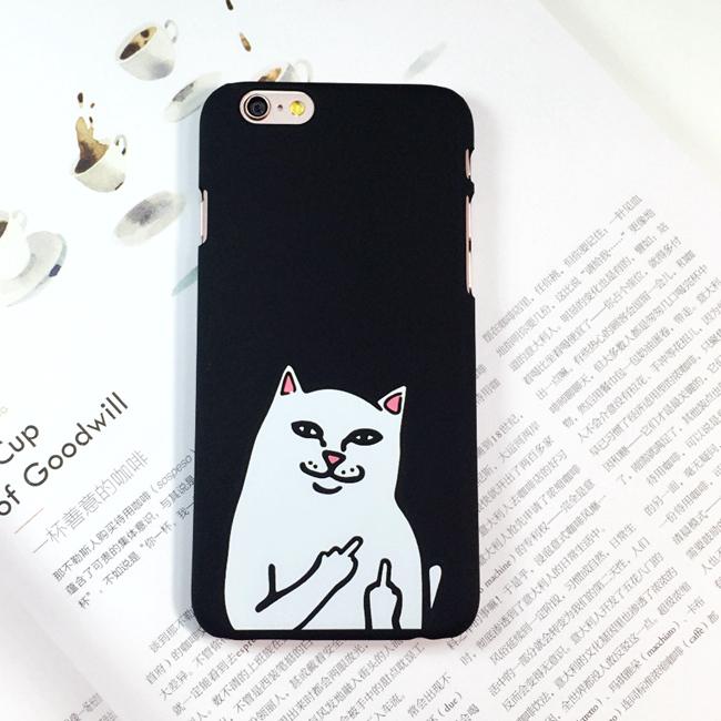 Naughty Cat Black Iphone Case