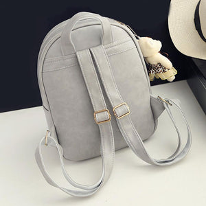 4pc Leather Backpack & Purse Set