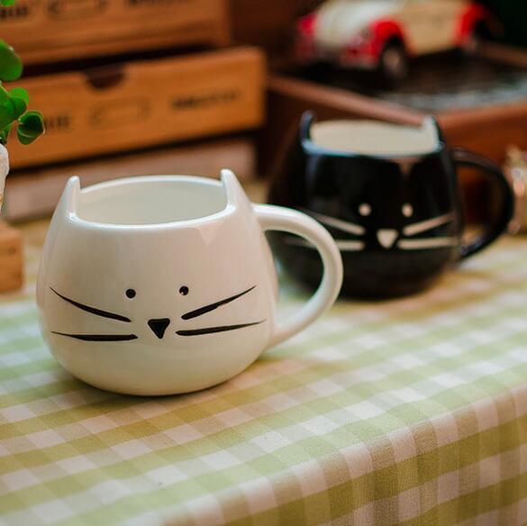 Cute Ceramic Cat Mug (2 Colors)